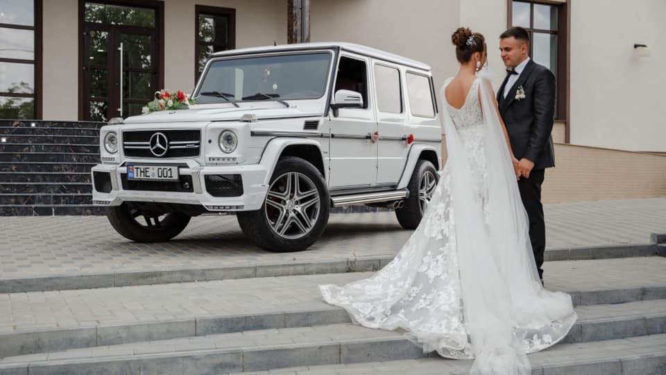 Chirie Mercedes nunta, G Class alb